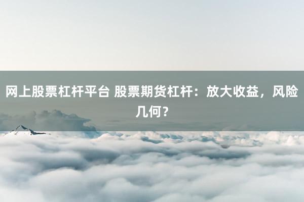网上股票杠杆平台 股票期货杠杆：放大收益，风险几何？