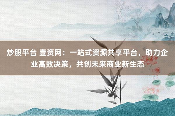 炒股平台 壹资网：一站式资源共享平台，助力企业高效决策，共创未来商业新生态