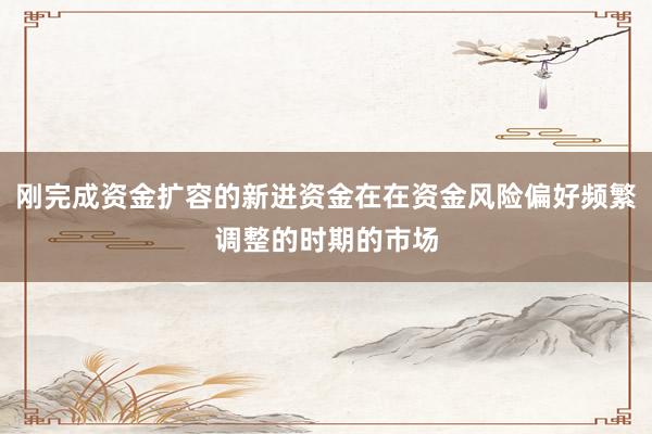 刚完成资金扩容的新进资金在在资金风险偏好频繁调整的时期的市场