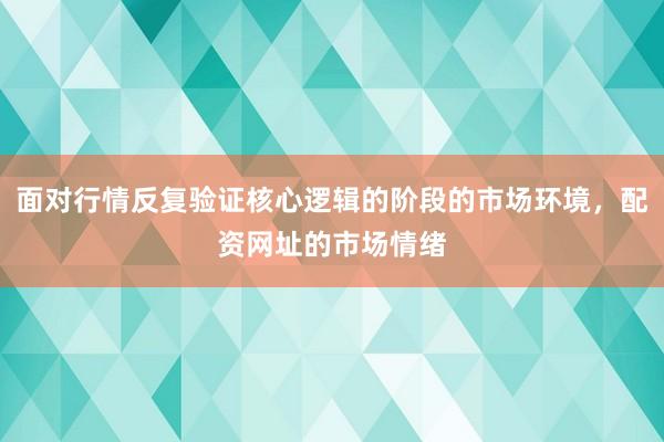 面对行情反复验证核心逻辑的阶段的市场环境，配资网址的市场情绪