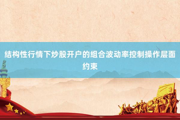 结构性行情下炒股开户的组合波动率控制操作层面约束