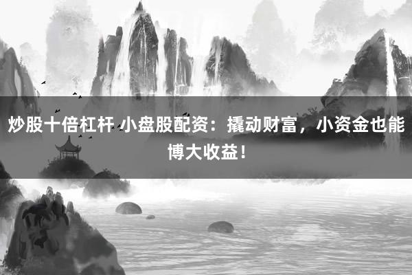 炒股十倍杠杆 小盘股配资：撬动财富，小资金也能博大收益！