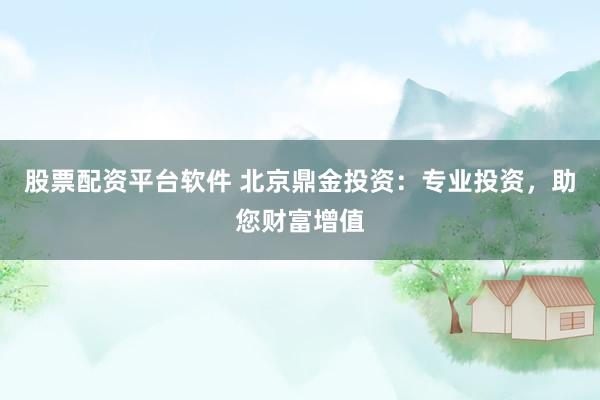 股票配资平台软件 北京鼎金投资:专业投资,助您财富增值